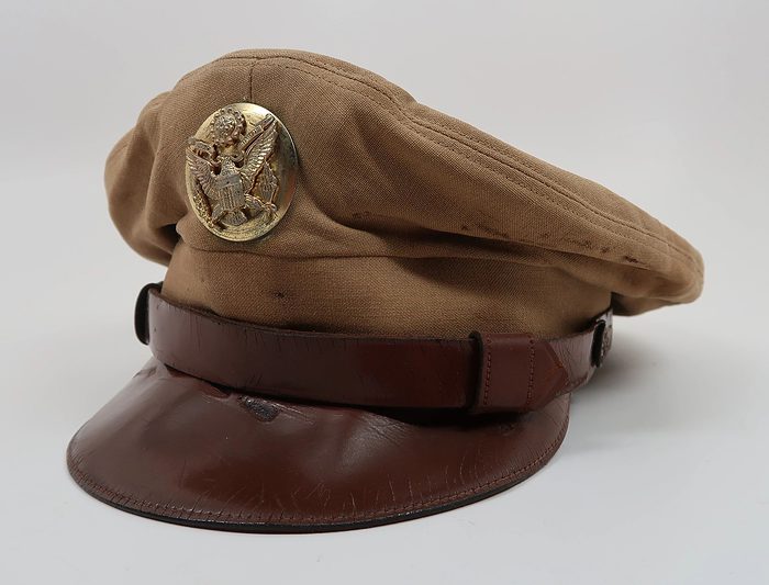 NAMED US Army Air Corps enlisted ranks crusher cap - Image 3