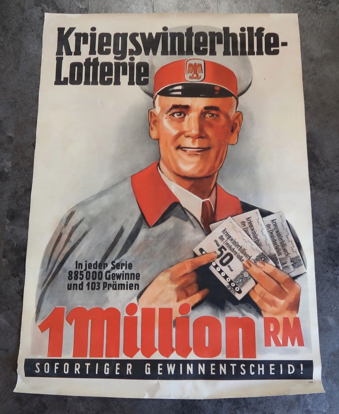 1 Million Reichsmarks Kriegswinterhilfe Lotterie Poster