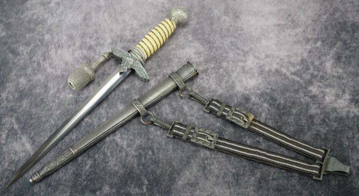 2nd Pattern Luftwaffe Dress Dagger w/ Hangers & Knot