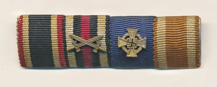 4 Place Third Reich era Service Ribbon Bar