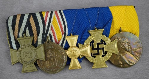 5 Place Third Reich era Medal Bar