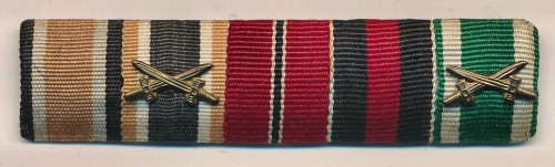 5 Place Wehrmacht Ribbon Bar w/ Eastern Peoples
