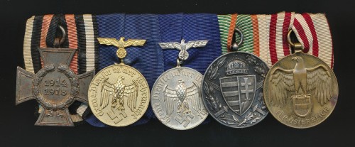 5 Place Wehrmacht Service Medal Bar