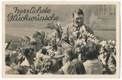 Adolf Hitler Meeting with Children Postcard