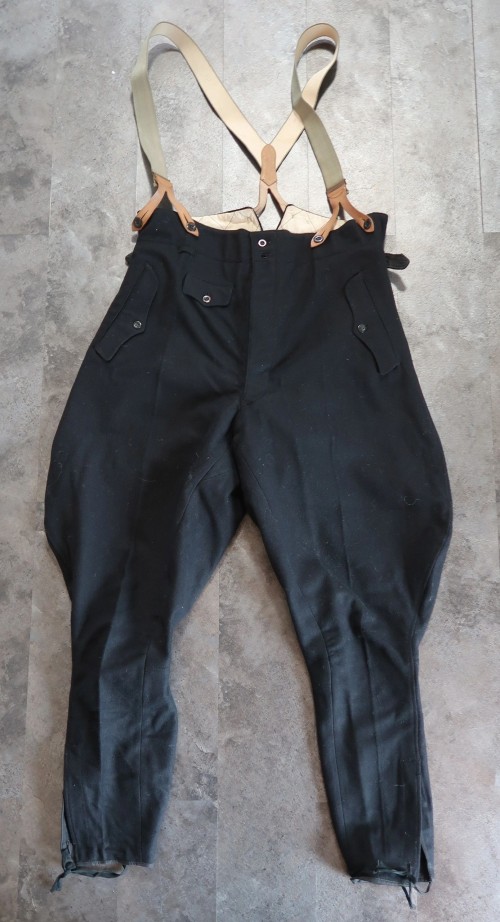 Black NSKK Service Breeches w/ Suspenders