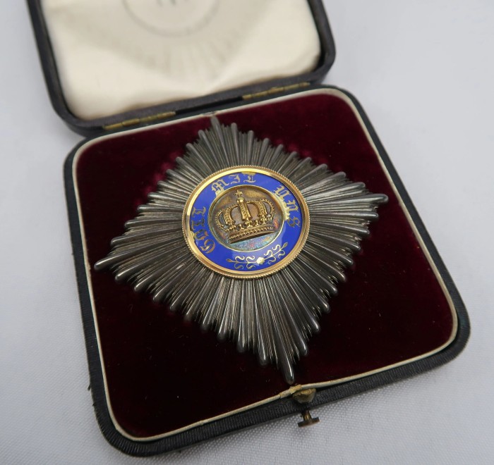 Cased Prussian Order of the Crown Breast Star