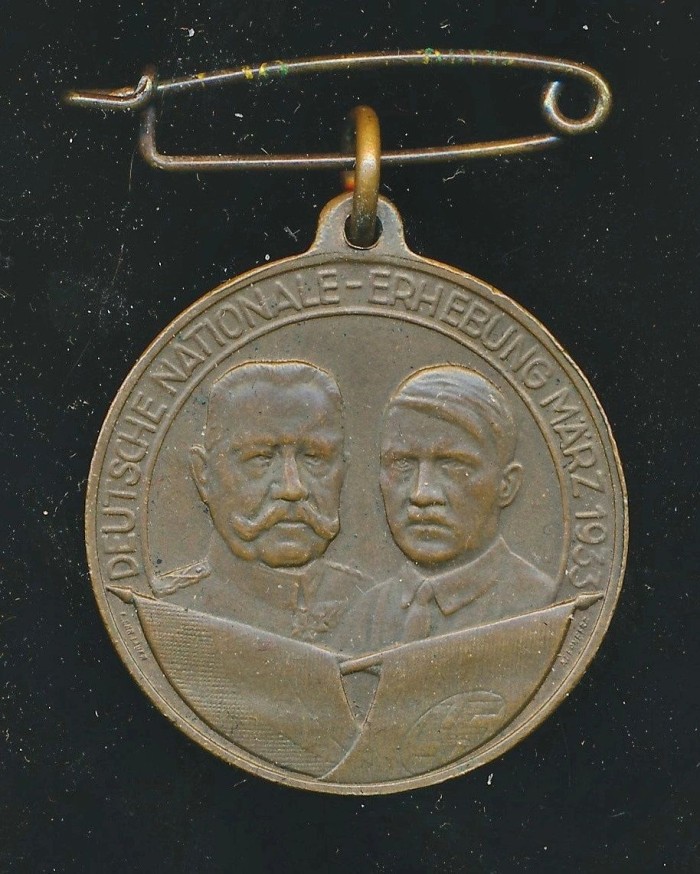 Deutsche Nationale Erhebung März 1933 Medal