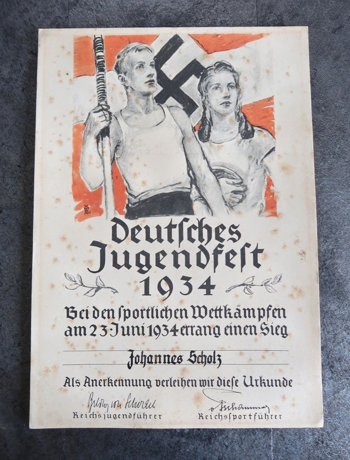 Deutsches Jungfest 1934 Participation Diploma