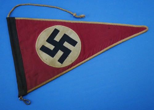 Double Sided NSDAP Pennant w/ Piping