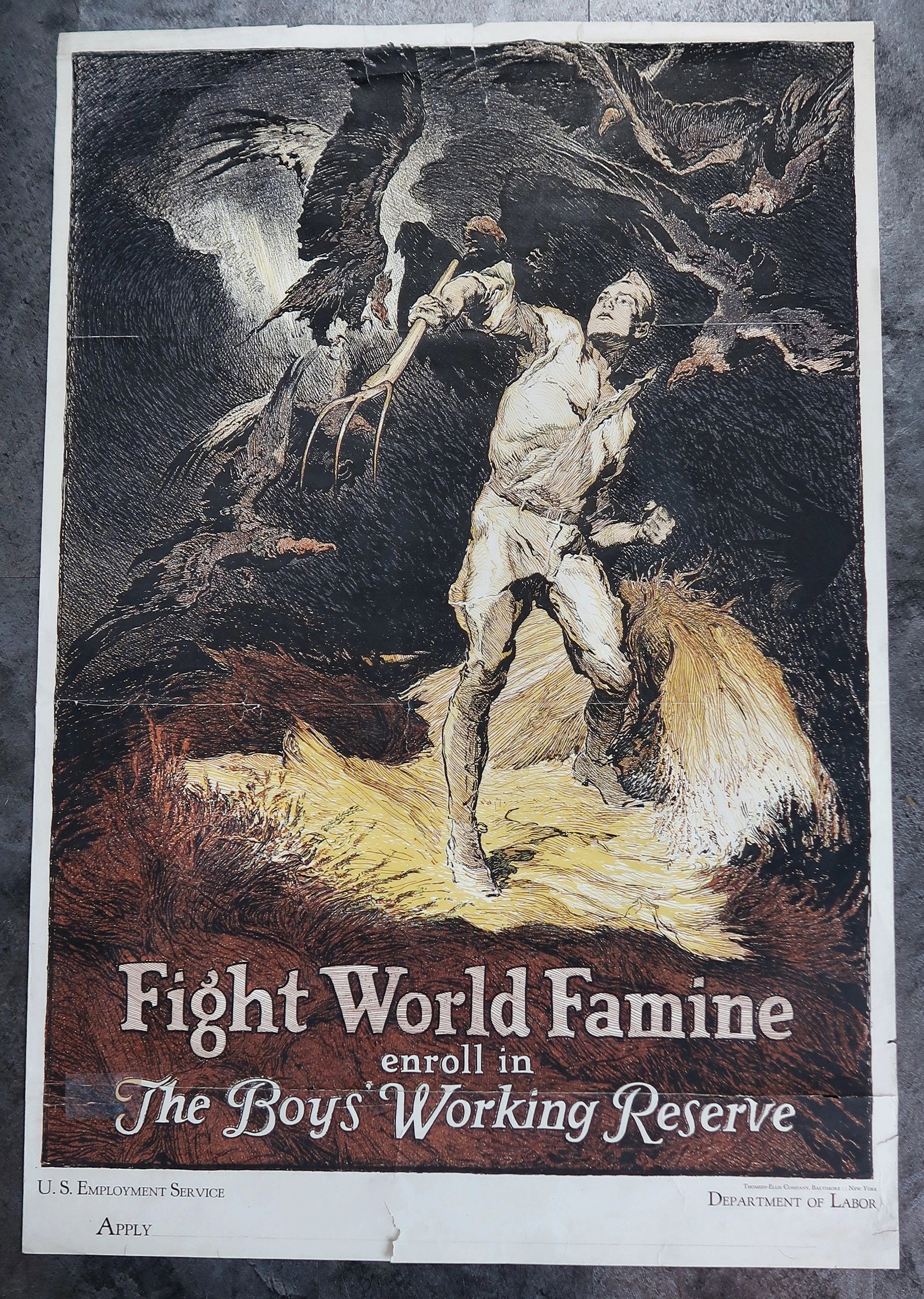 Fight World Famine Enroll in The Boys Working Reserve Poster