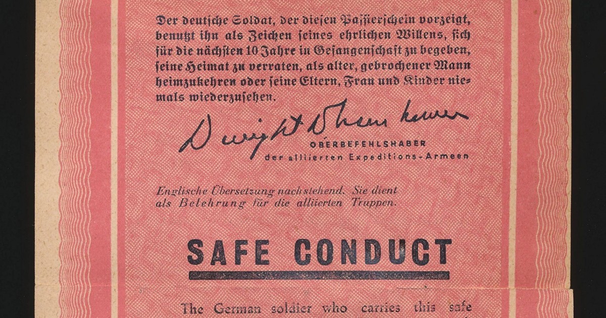 German Air Dropped Propaganda Leaflet