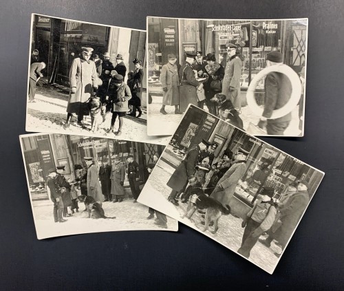 Group of Photos of a Polizei Man on Patrol