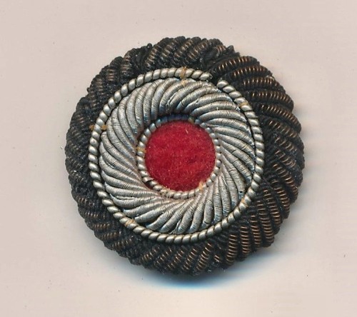 Heer Officer's Overseas Cap Cockade in Silver Bullion