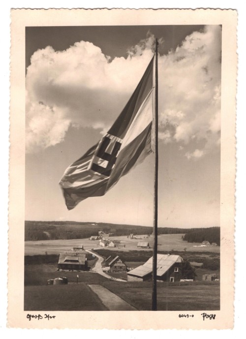 Hitler Youth Flag Postcard