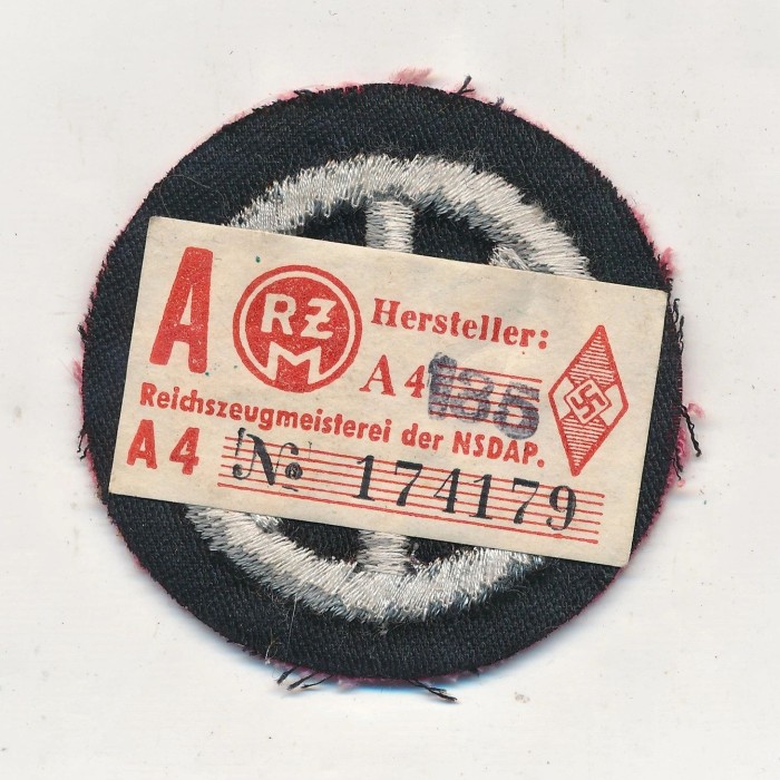 Hitler Youth Motor Qualification Sleeve Insignia w/ RZM Tag - Image 2
