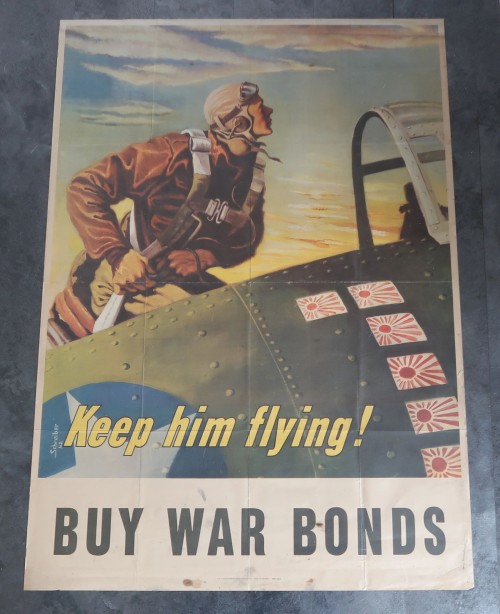 Keep Em' Flying! Buy War Bonds Poster