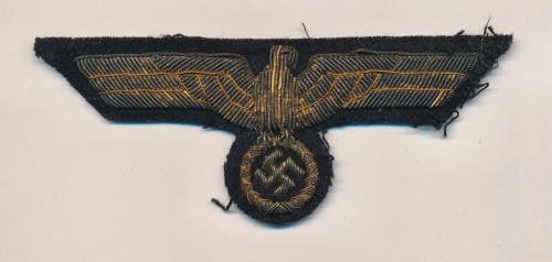 Kriegsmarine Officer Breast Eagle in Bullion