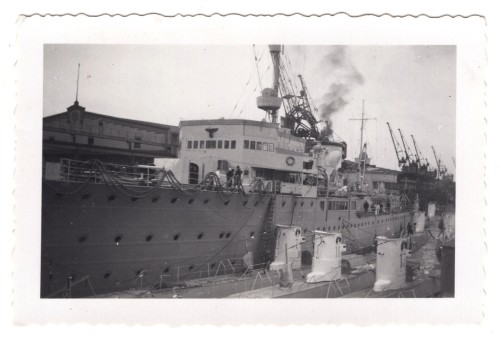 Kriegsmarine Ship at Port Photo