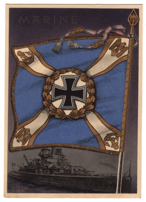 Kriegsmarine Standarte Postcard