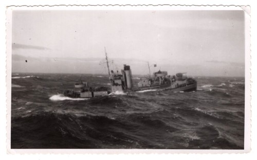 Kriegsmarine Vessel in Rough Waters Photo