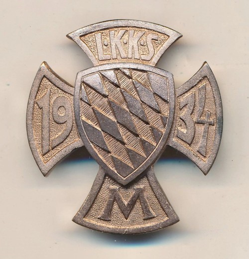 Landes Kleinkaliber Schützenbundes 1934 Meisterschaftskreuz