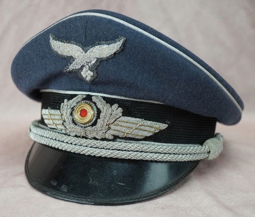 Late War Luftwaffe Officer Visor Cap
