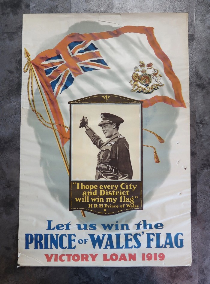 Let Us Win the Prince of Wales' Flag Victory Loan 1919 Poster