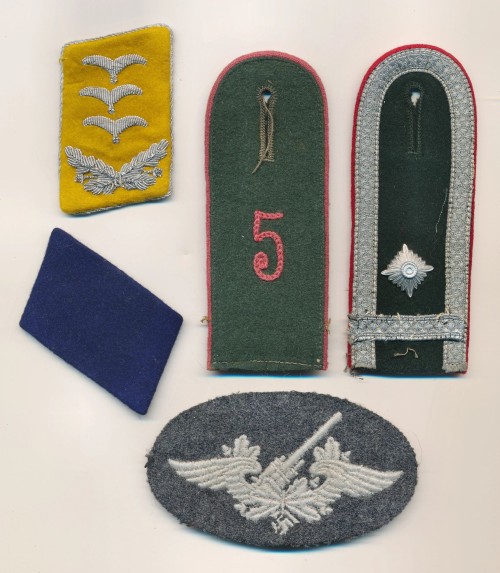 Lot of Wehrmacht Collar Tab & Shoulder Board Insignia