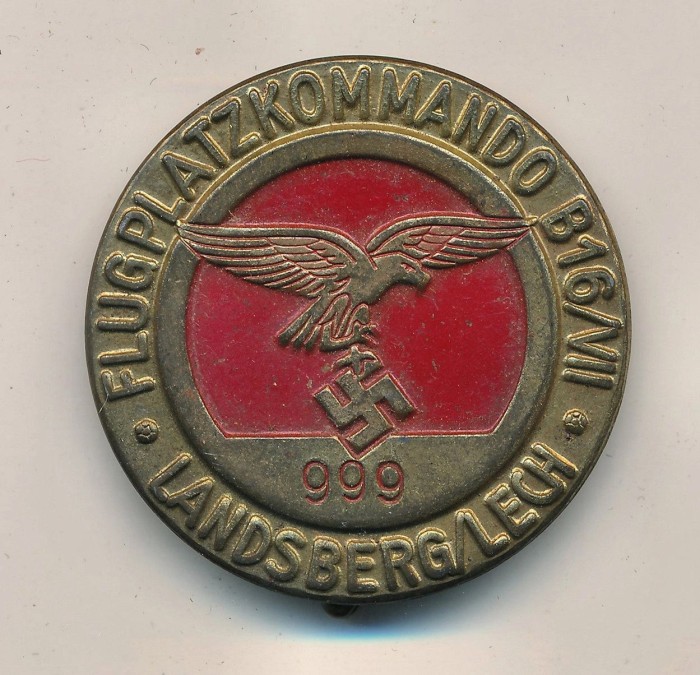 Luftwaffe Flugplatzkommando B16/VII Landsberg/Lech Airbase Badge