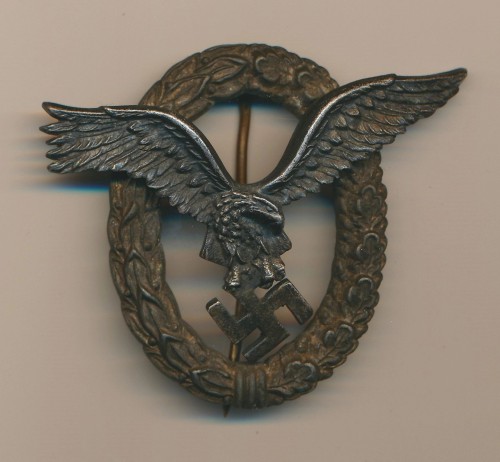 Luftwaffe Pilot Badge by Juncker