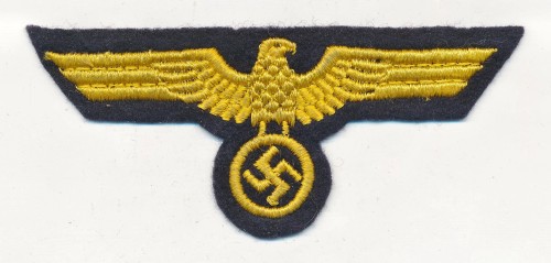 Machine Embroidered Kriegsmarine Breast Eagle