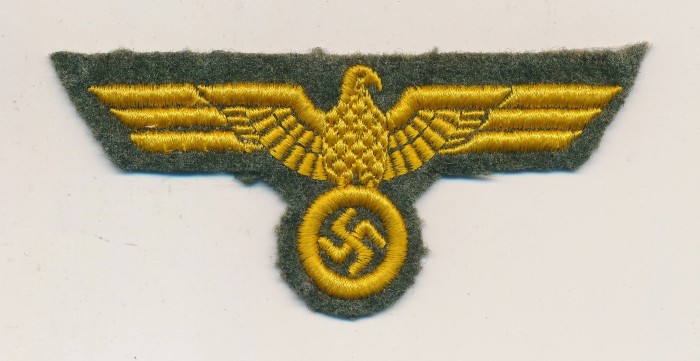 Machine Embroidered Kriegsmarine Coastal Artillery Breast Eagle