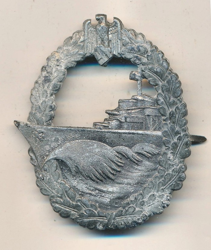 Maker Marked Kriegsmarine Destroyer Badge