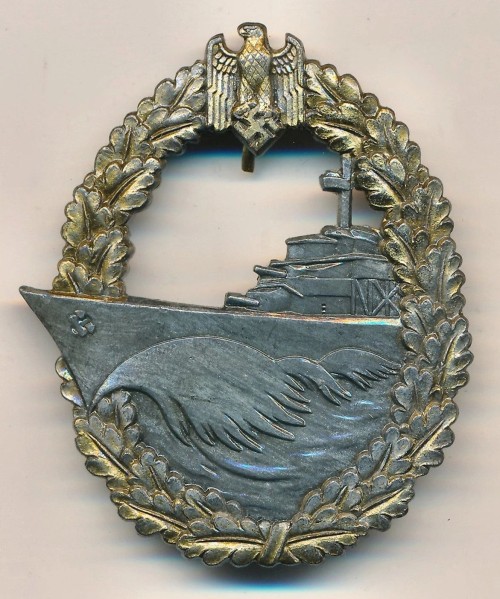 Maker Marked Kriegsmarine Destroyer Badge