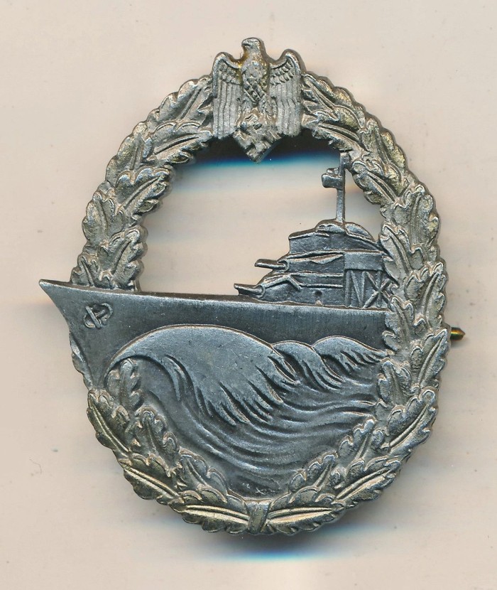 Maker Marked Kriegsmarine Destroyer Badge