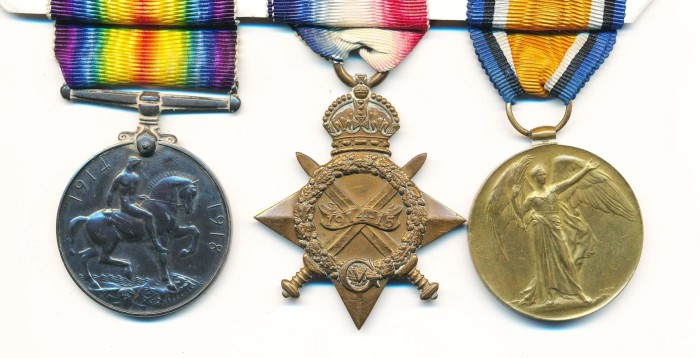 Named WW1 British Service Medals