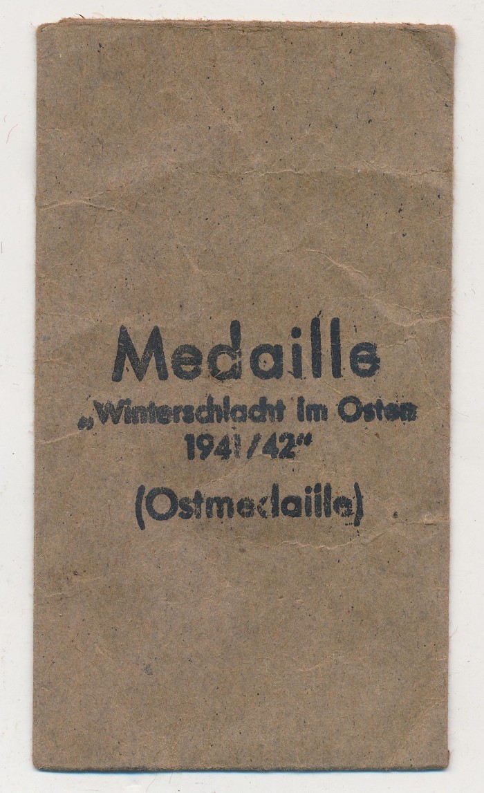 Packet to a Eastern Front Medal