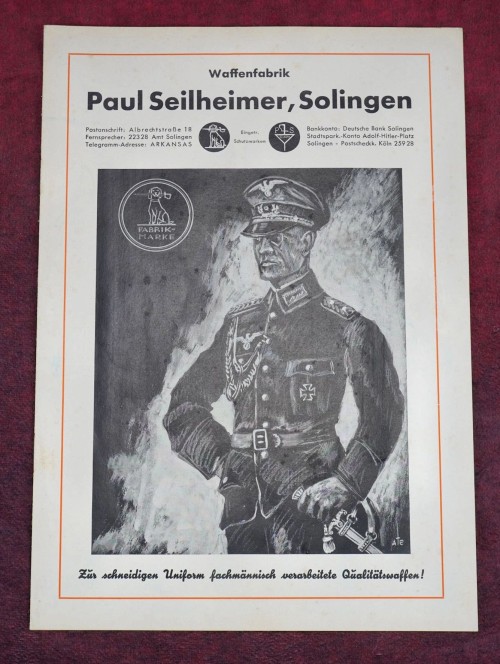 Paul Seilheimer Dagger Product Catalog