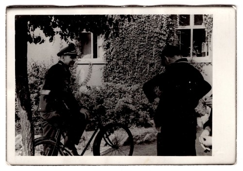 Photo of Luftwaffe Officer on Bicycle