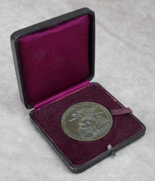 Propagandazug Zur Grossdeutschen Wahl 1938 Table Medal w/ Case