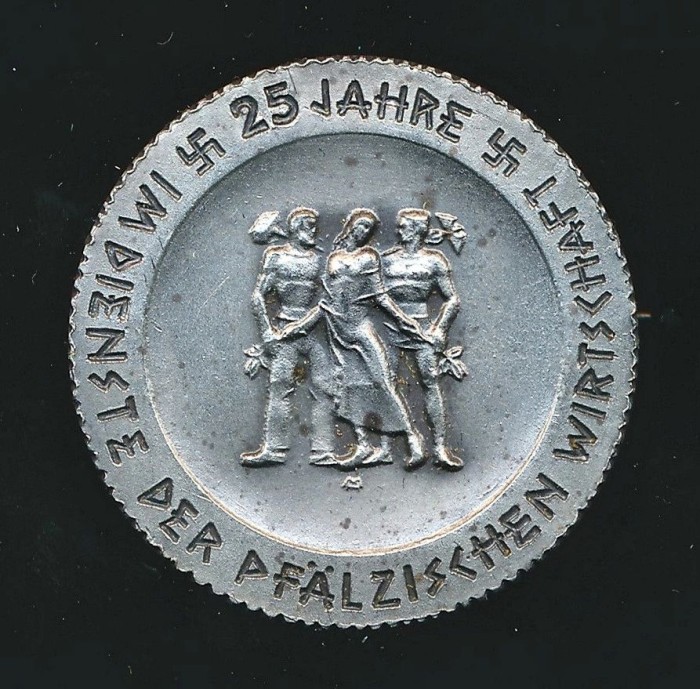 RARE 25 Year Pfälzisch Economic Service Badge