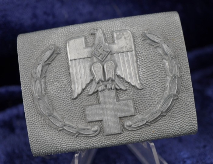 RARE PROTOTYPE Large Cross Red Cross EM/NCO Belt Buckle - Image 5