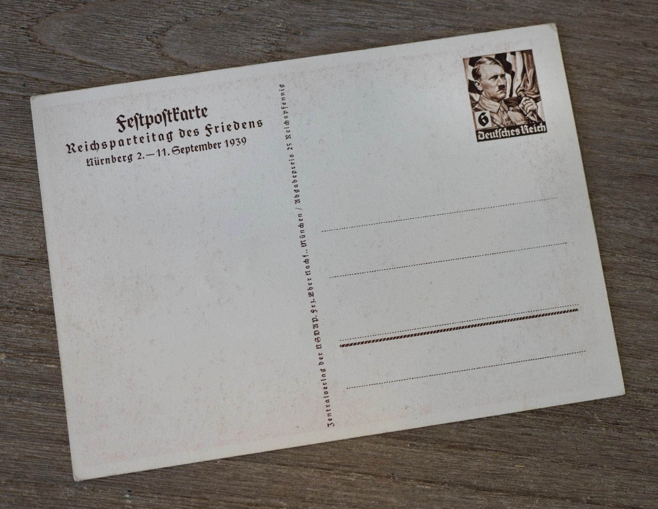 Reichsparteitag 1939 Postcard - Image 2