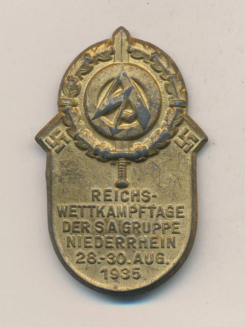 Reichswettkämpfe der SA Gruppe Niederrhein 1935 Tinnie