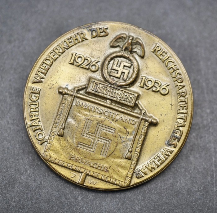 SOLD - 10 Jährige Wiederkehr des Reichsparteitages Weimar 1926-1936 Tinnie - Image 5