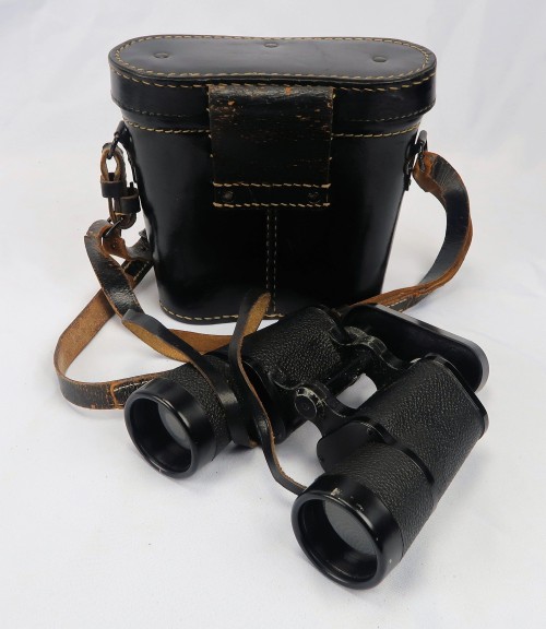 SOLD - 10x50 Binoculars with 1942 Waffenamt Case