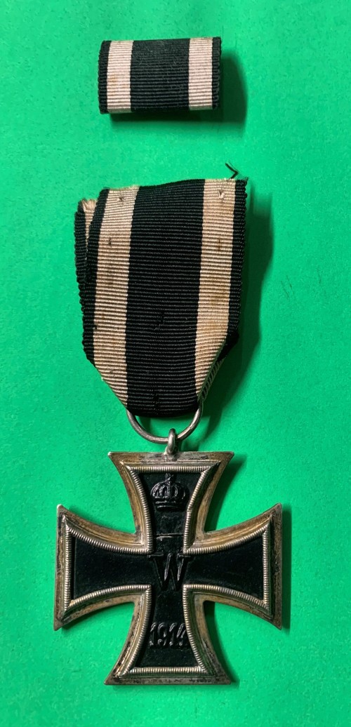 SOLD - 1914 Iron Cross 2nd Class w/ Parade Ribbon Bar