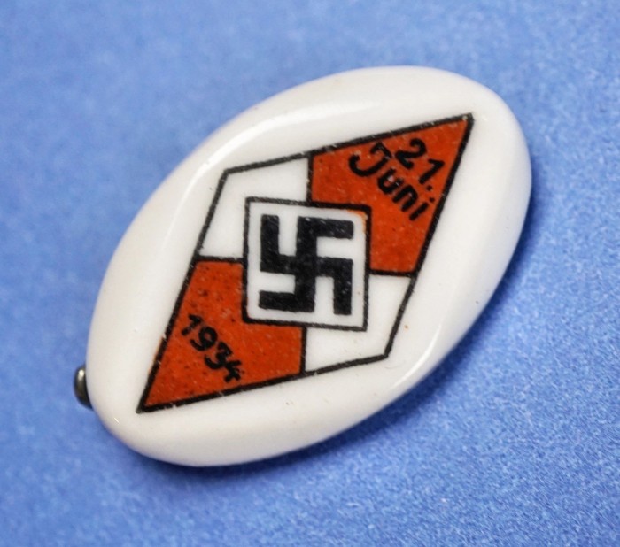 SOLD - 1934 Hitler Youth Donation Tinnie