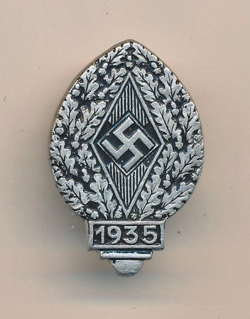 SOLD - 1935 Hitler Youth Donation Tinnie