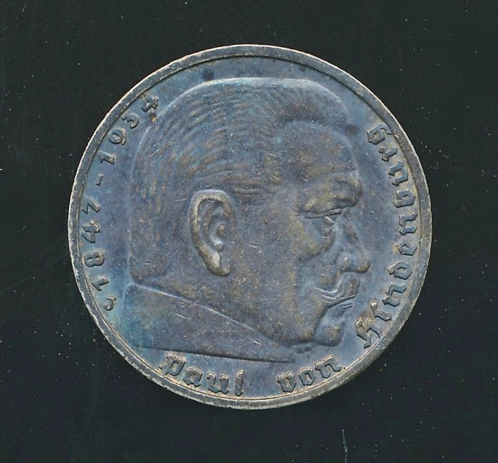 SOLD - 1936 Dated 5 Reichsmark Coin